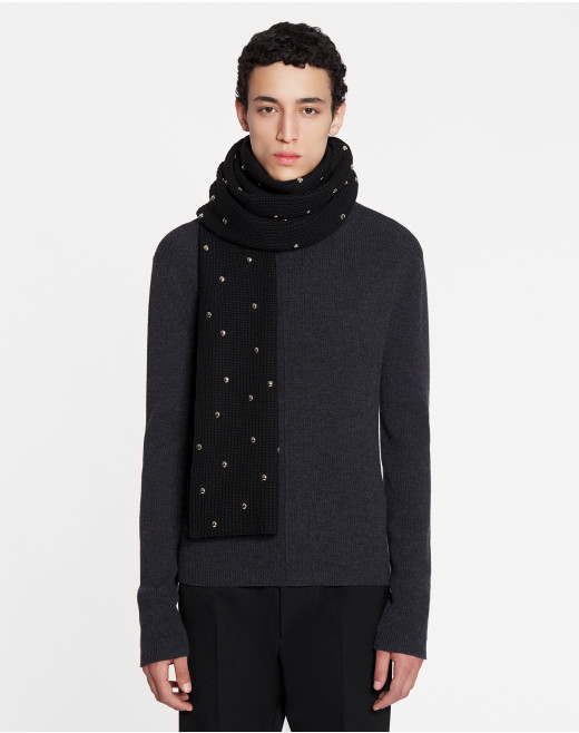 STUDDED WOOL SCARF