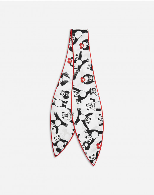 熊猫浪浪系列印花丝巾