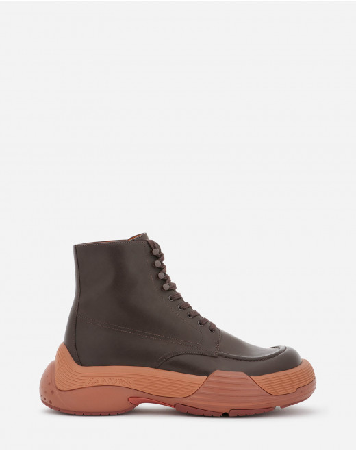 FLASH-X BOLD LEATHER LACE-UP BOOTS