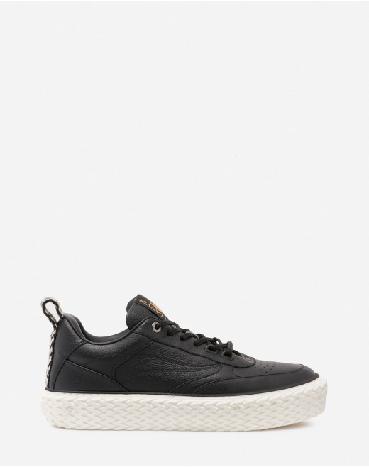 CURBIES LOW-TOP SNEAKERS IN GRAINED LEATHER