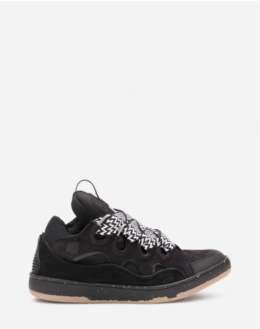 LEATHER CURB SNEAKERS