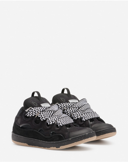 LEATHER CURB SNEAKERS