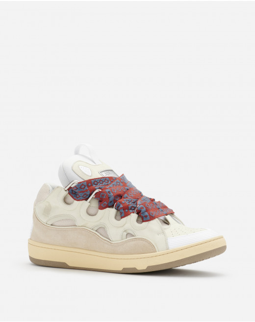LEATHER CURB SNEAKERS