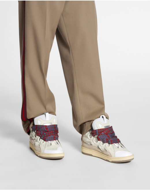 LEATHER CURB SNEAKERS
