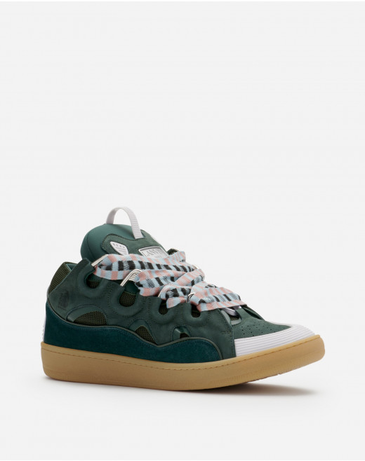 LEATHER CURB SNEAKERS