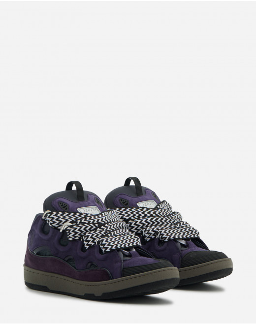 LEATHER CURB SNEAKERS