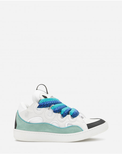 LEATHER CURB SNEAKERS