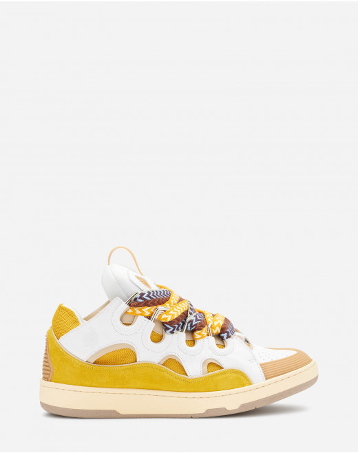 LEATHER CURB SNEAKERS