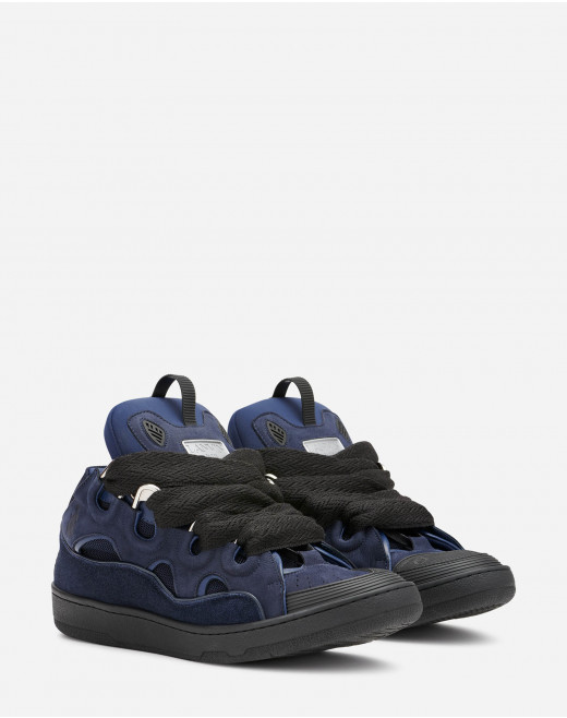 LEATHER CURB SNEAKERS