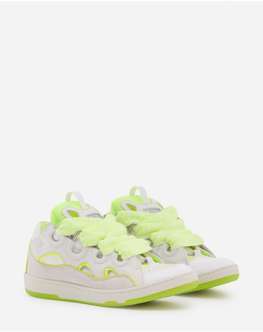 LEATHER CURB SNEAKERS
