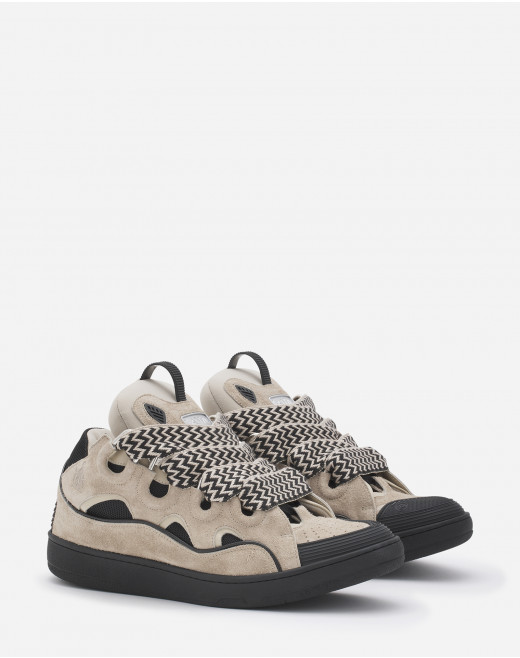 LEATHER CURB SNEAKERS