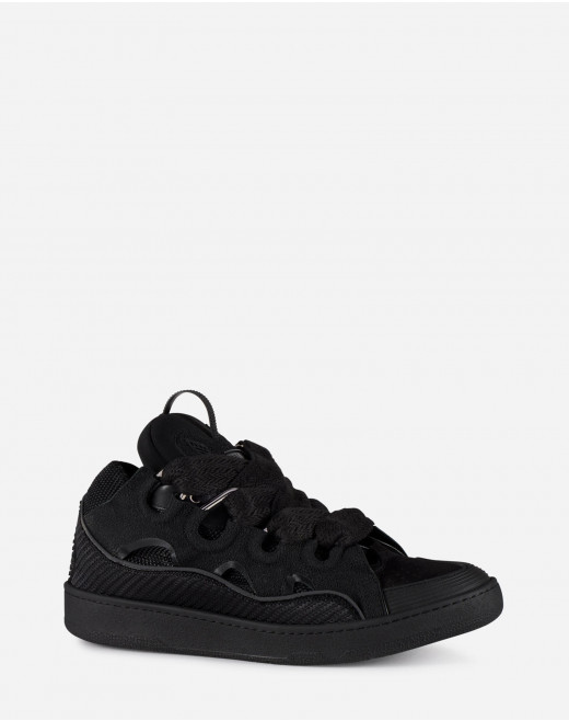 LEATHER CURB SNEAKERS 