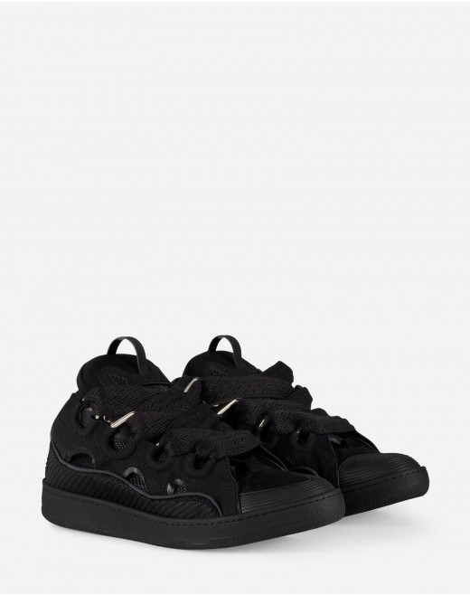 LEATHER CURB SNEAKERS 
