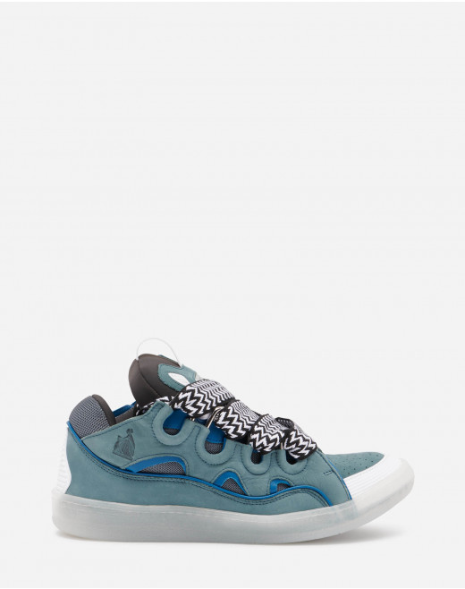 LEATHER CURB SNEAKERS 