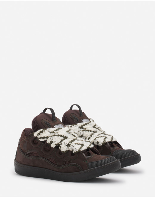 LEATHER CURB SNEAKERS