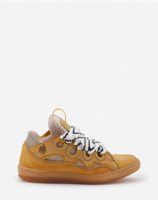 LEATHER CURB SNEAKERS