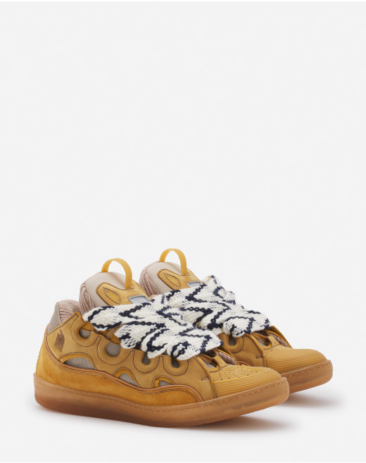 LEATHER CURB SNEAKERS