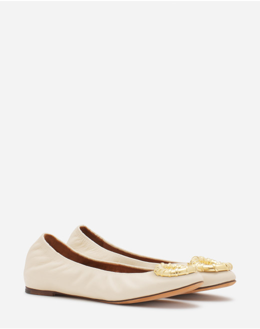 MÉLODIE LEATHER BALLERINA FLAT