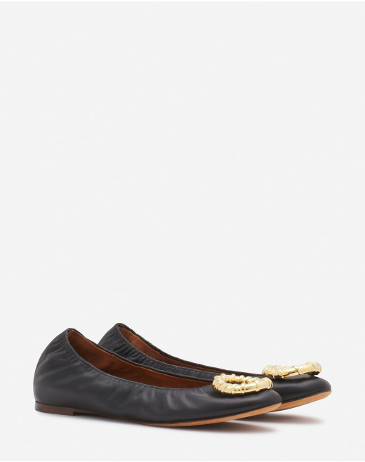 MELODIE LEATHER BALLERINA FLAT