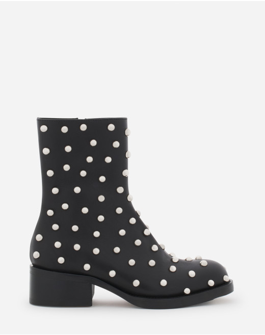 MEDLEY STUDDED LEATHER ANKLE BOOTS