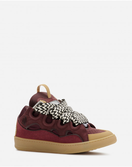 LEATHER CURB SNEAKERS