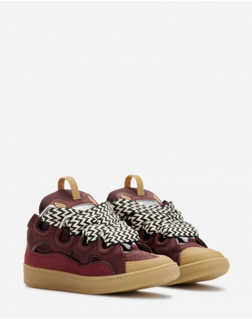 LEATHER CURB SNEAKERS
