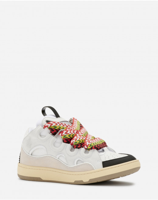 LEATHER CURB SNEAKERS