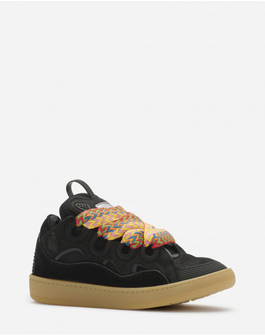 LEATHER CURB SNEAKERS