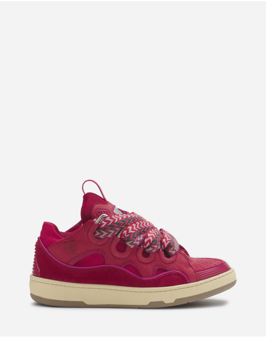 LEATHER CURB SNEAKERS
