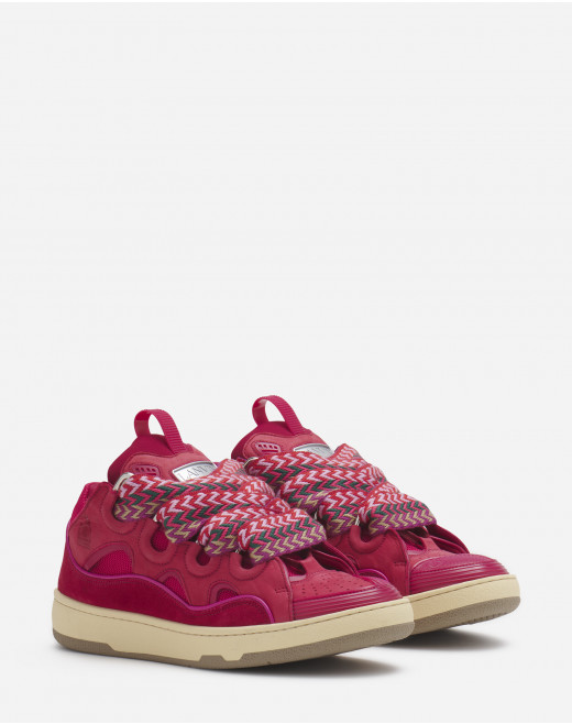 LEATHER CURB SNEAKERS