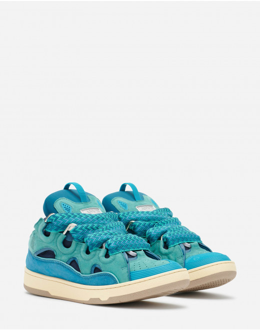 LEATHER CURB SNEAKERS