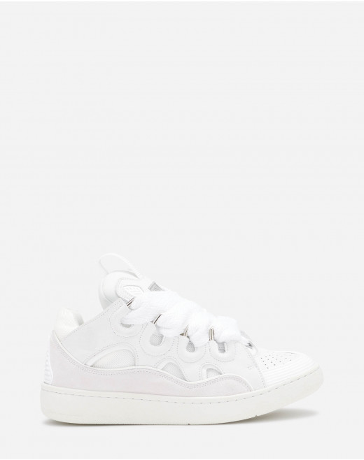 LEATHER CURB SNEAKERS
