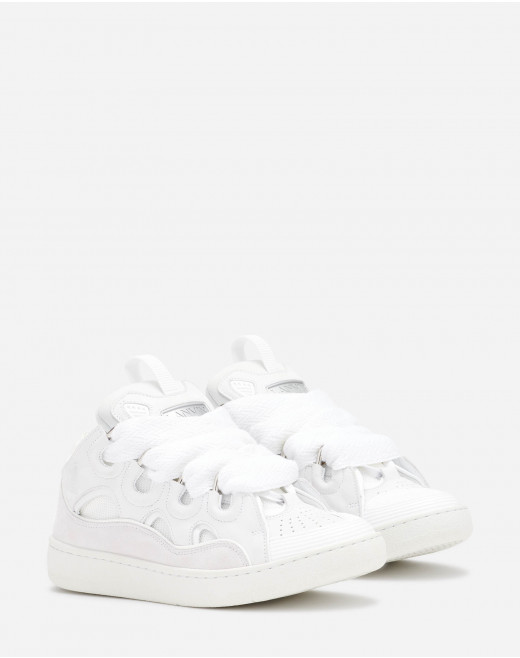 LEATHER CURB SNEAKERS