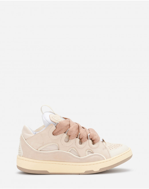 LEATHER CURB SNEAKERS