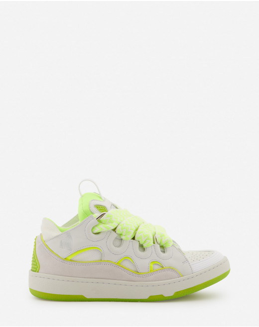 LEATHER CURB SNEAKERS