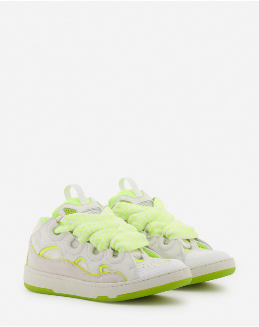 LEATHER CURB SNEAKERS