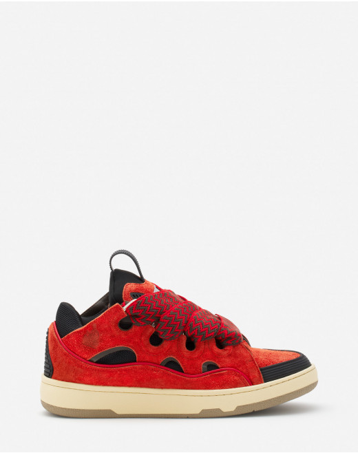 LEATHER CURB SNEAKERS
