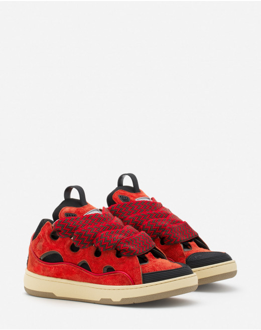LEATHER CURB SNEAKERS