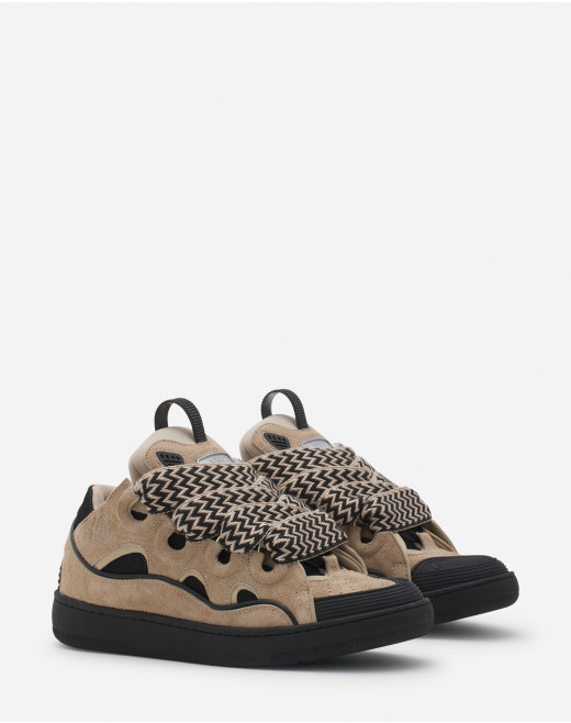 LEATHER CURB SNEAKERS
