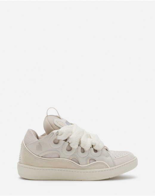 LEATHER CURB SNEAKERS