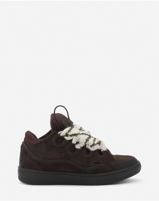 LEATHER CURB SNEAKERS