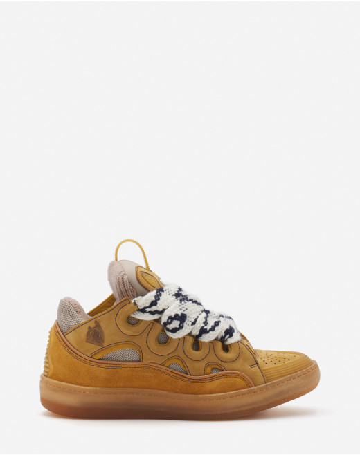LEATHER CURB SNEAKERS