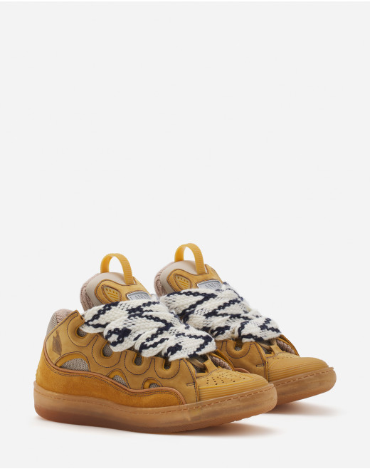 LEATHER CURB SNEAKERS
