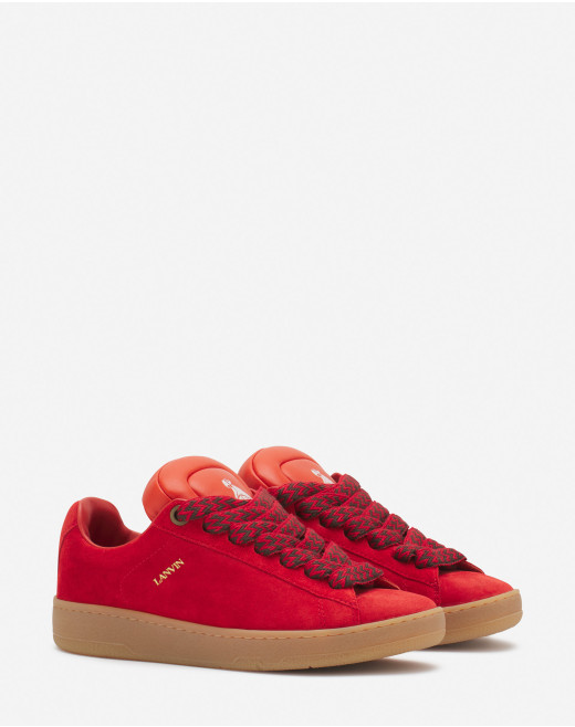 LANVIN x FUTURE HYPER CURB SNEAKERS IN LEATHER AND SUEDE FOR WOMEN
