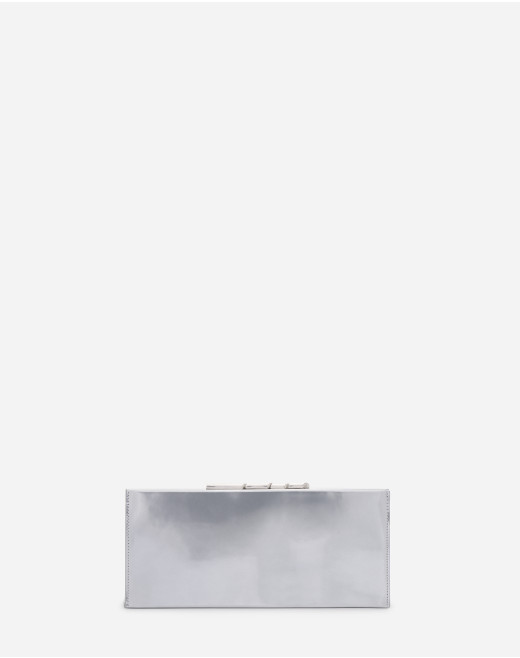 SEQUENCE BY LANVIN METALLIC LEATHER CLUTCH BAG