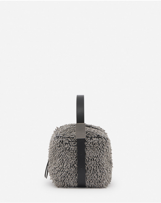  TEMPO BY LANVIN EMBROIDERED LEATHER BAG