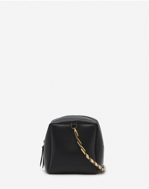  TEMPO BY LANVIN LEATHER BAG WITH SEQUENCE BY LANVIN CHAIN