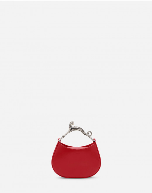 LEATHER NANO HOBO CAT BAG