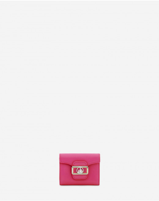 Porte feuille Petit CONTINENTAL PENCIL en cuir brillant