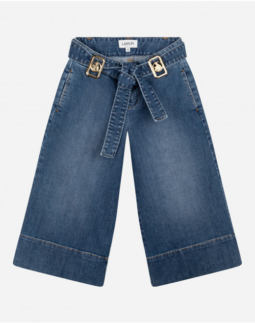 DENIM PANTS WITH MOTHER AND CHILD BELT